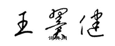 梁錦英王翼健草書個性簽名怎么寫