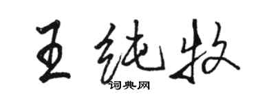 駱恆光王純牧行書個性簽名怎么寫