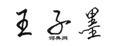 駱恆光王子墨行書個性簽名怎么寫