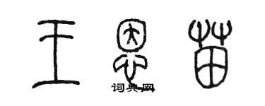 陳墨王恩苗篆書個性簽名怎么寫