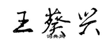 曾慶福王葵興行書個性簽名怎么寫