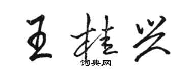 駱恆光王桂興行書個性簽名怎么寫