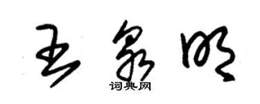 朱錫榮王泉明草書個性簽名怎么寫