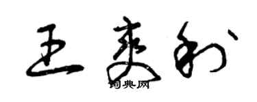 曾慶福王爽利草書個性簽名怎么寫