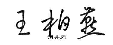 駱恆光王柏燕草書個性簽名怎么寫