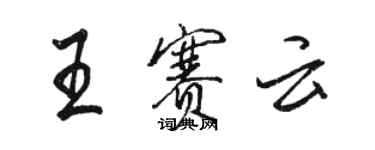 駱恆光王賽雲行書個性簽名怎么寫