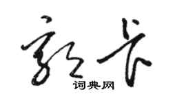 駱恆光郭卡草書個性簽名怎么寫