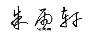 駱恆光朱雨軒草書個性簽名怎么寫