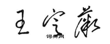 駱恆光王定薇草書個性簽名怎么寫