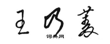 駱恆光王乃菱草書個性簽名怎么寫