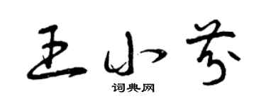 曾慶福王小芬草書個性簽名怎么寫