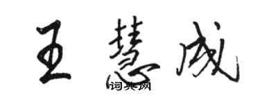 駱恆光王慧成行書個性簽名怎么寫