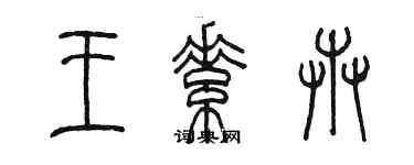 陳墨王素卉篆書個性簽名怎么寫