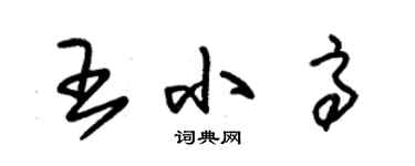 朱錫榮王小高草書個性簽名怎么寫