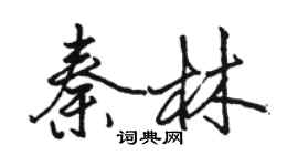 駱恆光秦林行書個性簽名怎么寫
