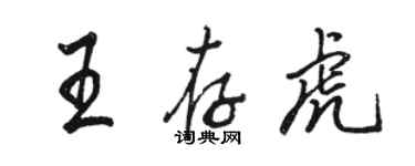 駱恆光王存虎行書個性簽名怎么寫