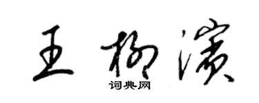 梁錦英王柳濱草書個性簽名怎么寫