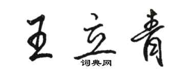 駱恆光王立青行書個性簽名怎么寫