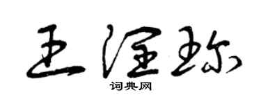曾慶福王潤珍草書個性簽名怎么寫
