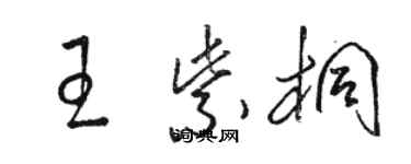 駱恆光王紫桐草書個性簽名怎么寫