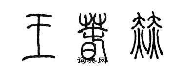 陳墨王春赫篆書個性簽名怎么寫