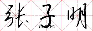 張子明怎么寫好看
