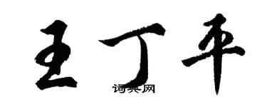 胡問遂王丁平行書個性簽名怎么寫