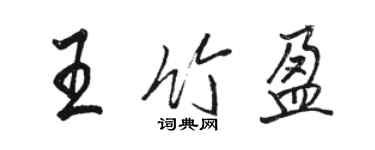 駱恆光王竹盈行書個性簽名怎么寫