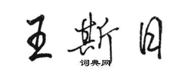 駱恆光王斯日行書個性簽名怎么寫