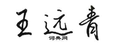 駱恆光王遠青行書個性簽名怎么寫
