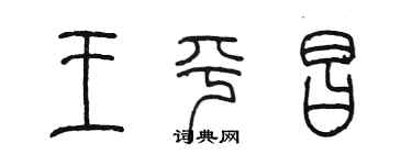 陳墨王平昌篆書個性簽名怎么寫