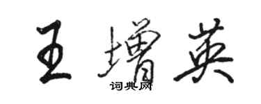 駱恆光王增英行書個性簽名怎么寫