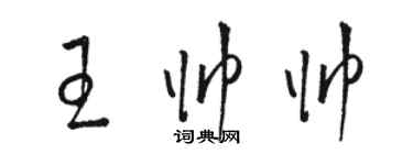 駱恆光王帥帥草書個性簽名怎么寫