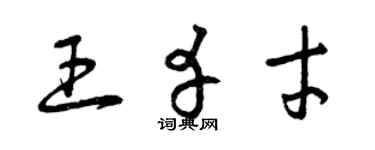 曾慶福王幸才草書個性簽名怎么寫