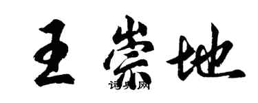 胡問遂王崇地行書個性簽名怎么寫