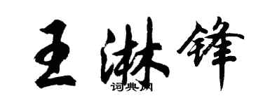 胡問遂王淋鋒行書個性簽名怎么寫