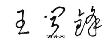 駱恆光王聞鋒草書個性簽名怎么寫