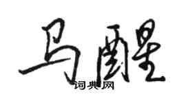 駱恆光馬醒行書個性簽名怎么寫