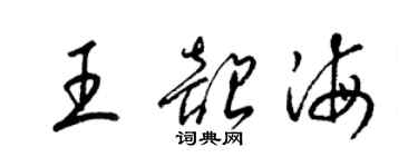 梁錦英王韶海草書個性簽名怎么寫