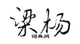 曾慶福梁楊行書個性簽名怎么寫