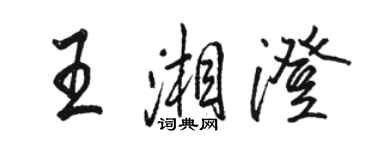 駱恆光王湘澄行書個性簽名怎么寫