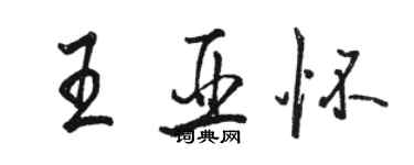 駱恆光王亞懷行書個性簽名怎么寫