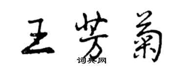 曾慶福王芳菊行書個性簽名怎么寫