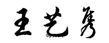 胡問遂王藝雋行書個性簽名怎么寫