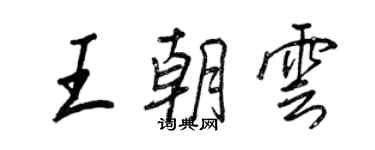 王正良王朝雲行書個性簽名怎么寫