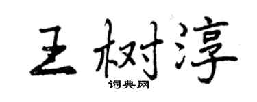曾慶福王樹淳行書個性簽名怎么寫