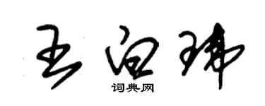 朱錫榮王白瑋草書個性簽名怎么寫