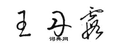 駱恆光王丹霞草書個性簽名怎么寫