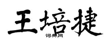 翁闓運王培捷楷書個性簽名怎么寫