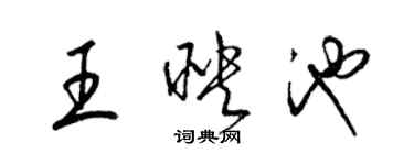 梁錦英王映池草書個性簽名怎么寫